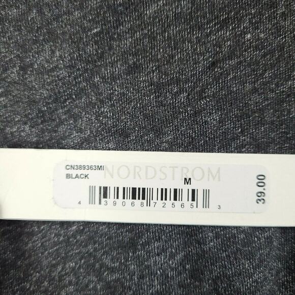 Caslon Women's Size M Short Cap Sleeve Tie Waist Peplum Blouse Gray Marl New - Picture 6 of 10